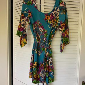 Beautiful Floral Print Mini Dress